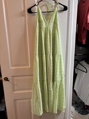 Slate & Willow Light Lime Green Maxi Dress
